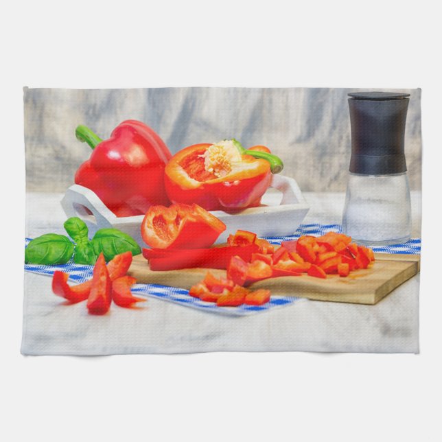 Linge De Cuisine Sweet pepper still life (Horizontal)