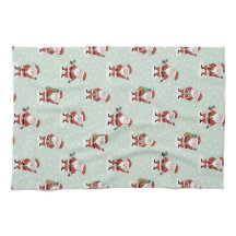 Sweet Snowy Santa Holiday Kitchen Towel