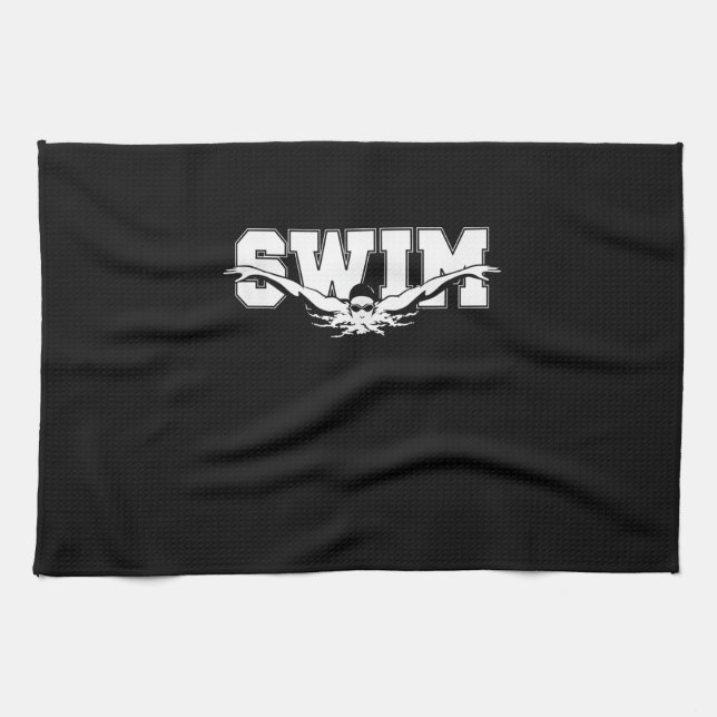 Linge De Cuisine Swim Swimmers Compétition Nage Don d'Athlétisme (Horizontal)