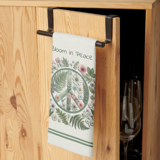 Linge De Cuisine Symbole "Bloom in Peace" de Pretty Floral 70's