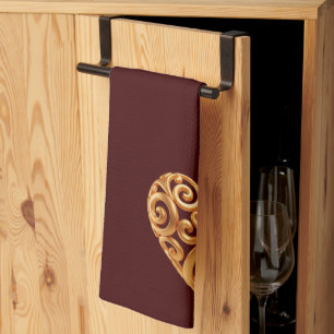 Linge De Cuisine Symbole Bourguignon Cœur Doré de l'Amour