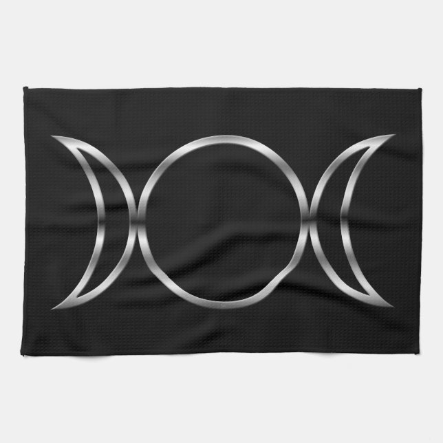 Linge De Cuisine Symbole de la déesse triple de Falln Pagan (Horizontal)