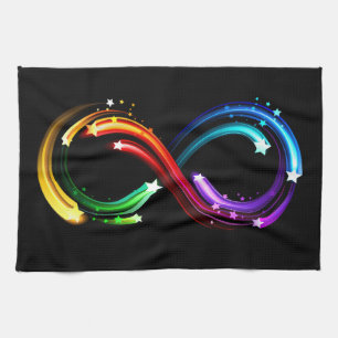 Linge De Cuisine Symbole de l'infini des comètes arc-en-ciel