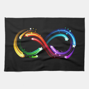 Linge De Cuisine Symbole de l'infini des comètes arc-en-ciel