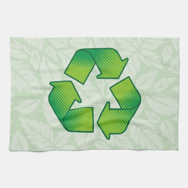 Linge De Cuisine Symbole de recyclage (Horizontal)