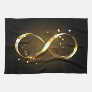 Linge De Cuisine Symbole d'infini doré