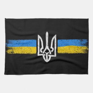 Linge De Cuisine SYMBOLE DU Drapeau Ukraine