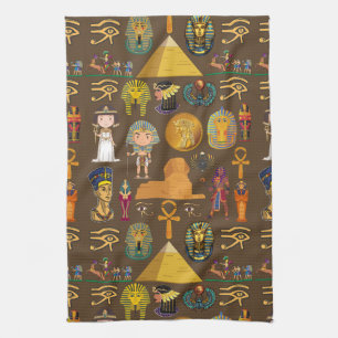 Linge De Cuisine Symbole égyptien ancien Hiéroglyphique - Motif