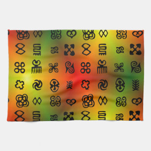 Linge De Cuisine Symboles Adinkra Aux Couleurs Africaines