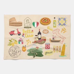 Linge De Cuisine Symboles de l'Italie