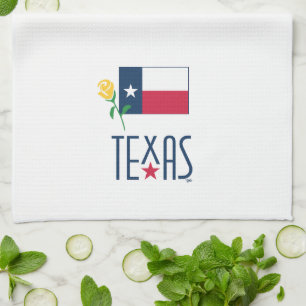 Linge De Cuisine Symboles du Texas, drapeau du Texas et verre à ros