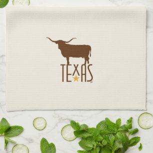 Linge De Cuisine Symboles du Texas, Longhorn, brun