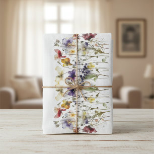 Linge De Cuisine Symphonie fleur sauvage : L'art de l'aquarelle