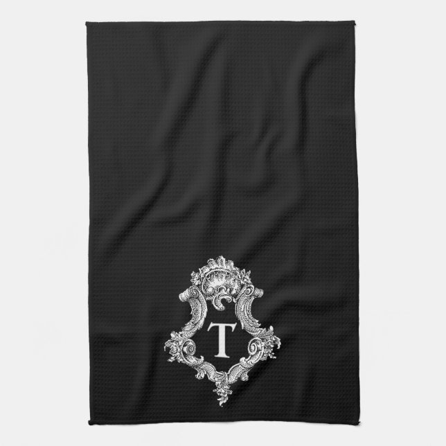 Linge De Cuisine T Monogramme initial (Vertical)