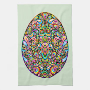 Linge De Cuisine T-Shirt Bio Enfant Design Psychedelique Oeuf de Pâ