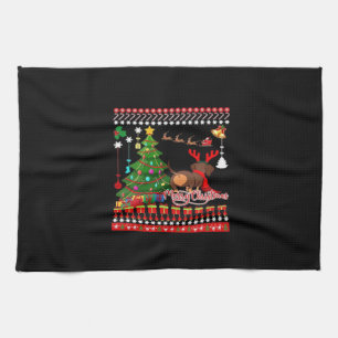 Linge De Cuisine T-shirt classique moche de Noël cul de chien Dachs