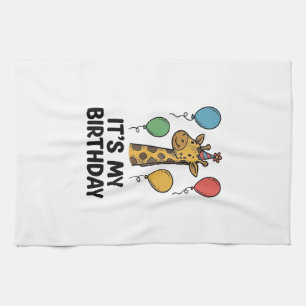 Linge De Cuisine T-shirt de fête d'anniversaire de girafe mignon De