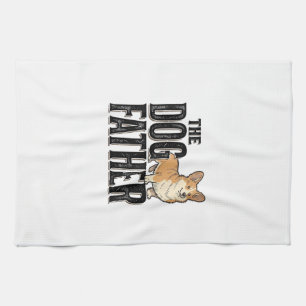 Linge De Cuisine T-Shirt De gravure vintage Dogfather Corgi drôle