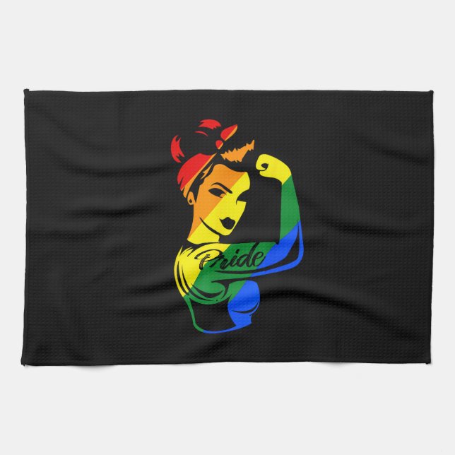 Linge De Cuisine T-shirt de la Rainbow Pride LGBT (Horizontal)