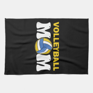 Linge De Cuisine T-shirt de maman de volley-ball féminin jour de je