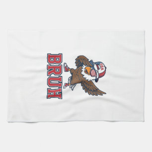 Linge De Cuisine T-Shirt Dessin de gravure vintage de l'aigle patri
