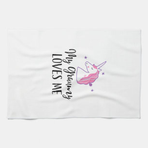 Linge De Cuisine T-Shirt Enfant Mon Grammy M'aime Licorne Petit-Enf