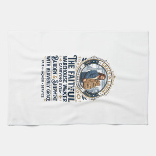 Linge De Cuisine T-shirt graphique de logistique entrepôt de Jésus