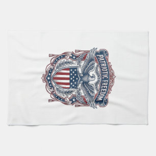 Linge De Cuisine T-shirt graphique vectoriel de style de drapeau de