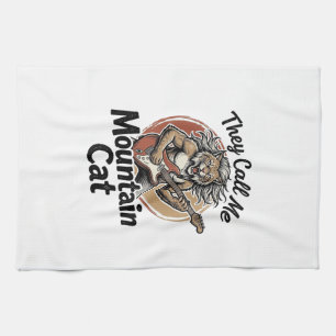 Linge De Cuisine T-shirt graphique vintage de chat de montagne grav