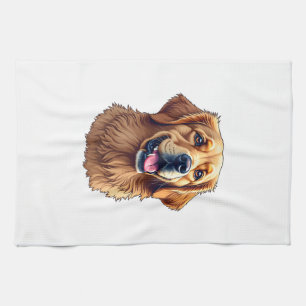 Linge De Cuisine T-shirt vintage à visage de Golden Retriever patri