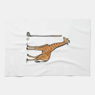 Linge De Cuisine T-Shirt Vintage Gravure Vecteur Girafe Golf Desi