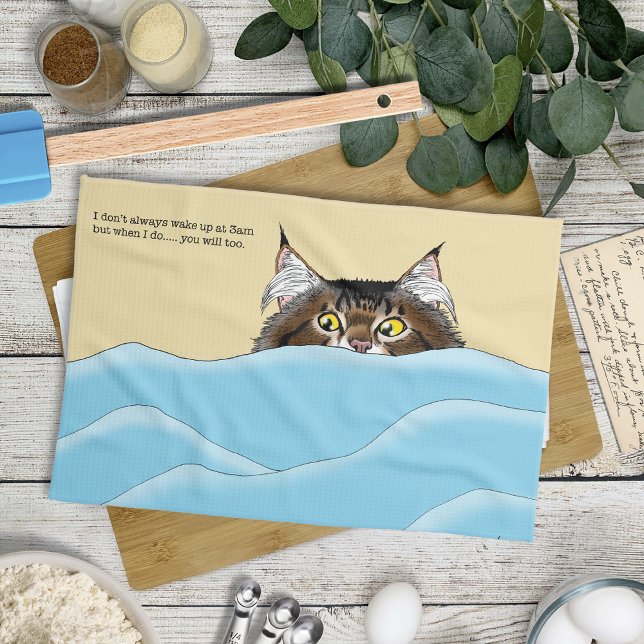 Linge De Cuisine Tabby Chat Pékin Bleu Drôle (Créateur téléchargé)