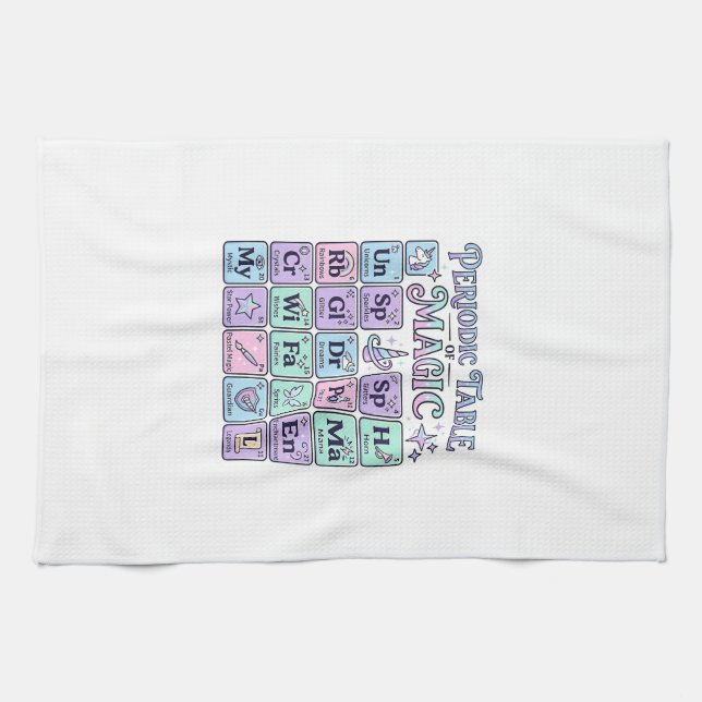 Linge De Cuisine Table périodique licorne de magie conception graph (Horizontal)