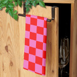 Linge De Cuisine Tableau de À damiers rose et rouge Neon Vintage<br><div class="desc">Tableau de contrôle Neon Pink et Red À damiers | VINTAGE | Classique | tendance | Style | Mode | Minimal</div>