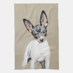 Linge De Cuisine Tableau Rat Terrier - Cute Original Chien Art