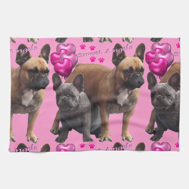 Linge De Cuisine Tablier Bouledogue Français (Horizontal)
