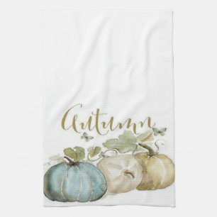 Linge De Cuisine Tablier cuisine Citrouille bleu automne