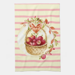 Linge De Cuisine Tablier de cuisine à main en aquarelle Pommes dans