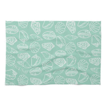 Tablier de cuisine à motif coquillage dessiné à la