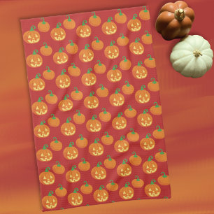 Linge De Cuisine Tablier de cuisine à motif de citrouille Jack-o-La