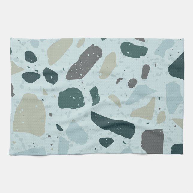 Linge De Cuisine Tablier de cuisine Aqua Blue Blob (Horizontal)