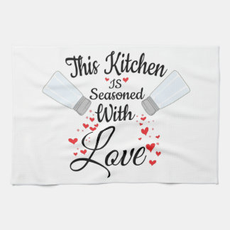 Linge De Cuisine Tablier de cuisine assaisonné d'amour