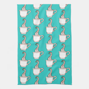 Linge De Cuisine Tablier de cuisine cadeau turquoise rétro pour caf