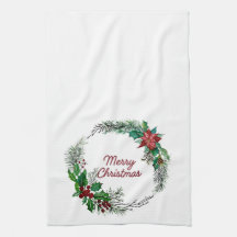 Tablier de cuisine Couronne de Noël joyeux
