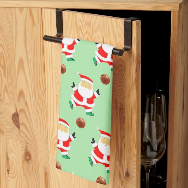 Linge De Cuisine Tablier de cuisine de Noël de basketball (Pliage en tiers)