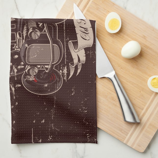 Linge De Cuisine Tablier de cuisine design rétro voiture classique  (Quart Plié)