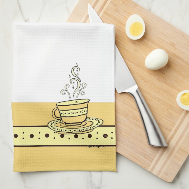 Linge De Cuisine Tablier de cuisine Figdewdrop Relax Cup Gold Acorn (Quart Plié)