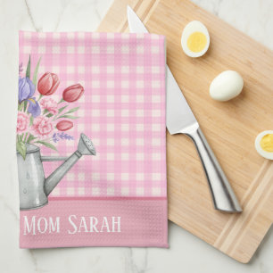 Linge De Cuisine Tablier de cuisine fleuri rose Réutilisable, Résis