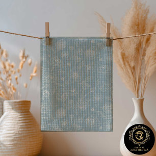 Linge De Cuisine Tablier de cuisine fleuri vert sauge élégant