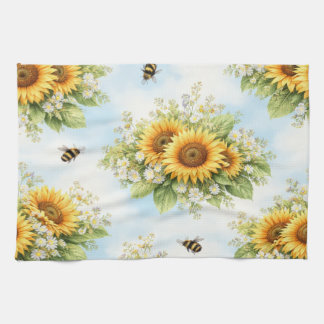 Linge De Cuisine Tablier de cuisine floral tournesol